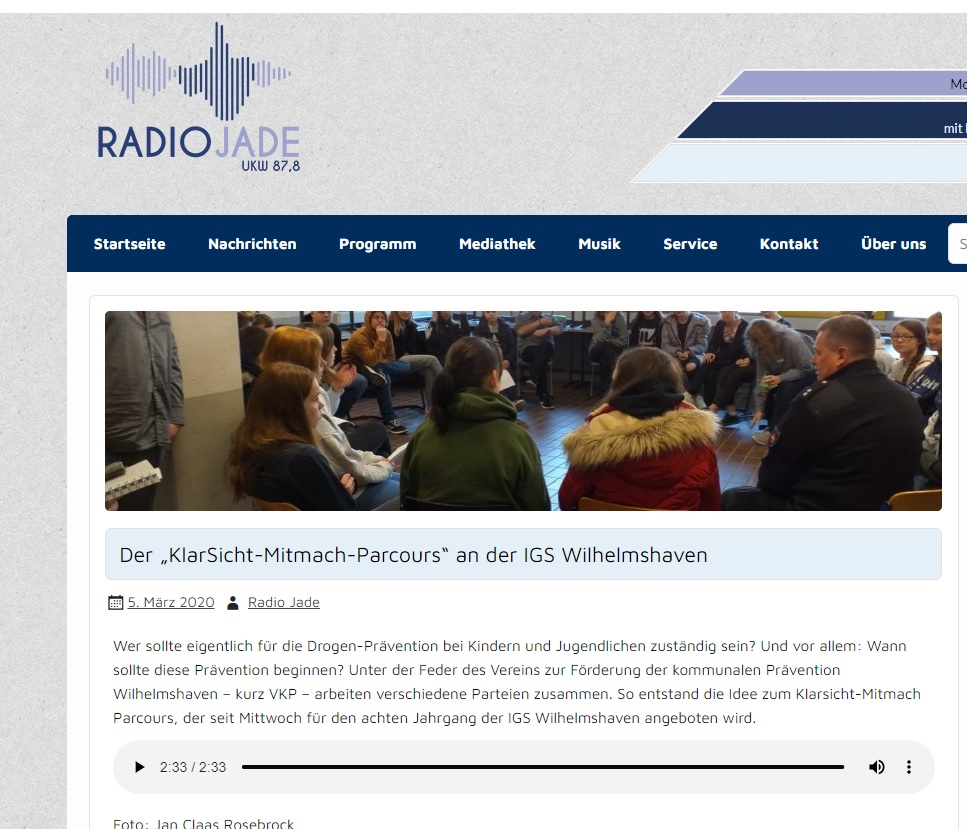 Radio Jade 7 03 2020 KlarSicht Mitmach Parcours